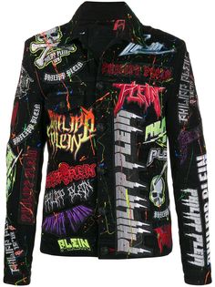 Philipp Plein декорированная джинсовая куртка