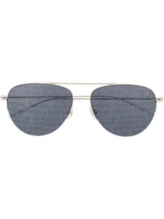 Montblanc солнцезащитные очки-авиаторы с логотипом
