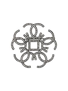 Chanel Pre-Owned брошь с логотипом CC