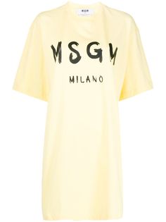 MSGM платье-футболка с логотипом