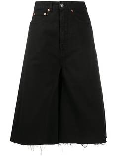 Mm6 Maison Margiela джинсовая юбка с необработанными краями