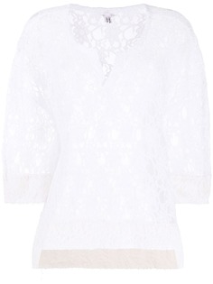 Comme Des Garçons Comme Des Garçons кружевная блузка с цветочным узором