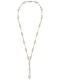 Chanel Pre-Owned колье со стразами и искусственным жемчугом