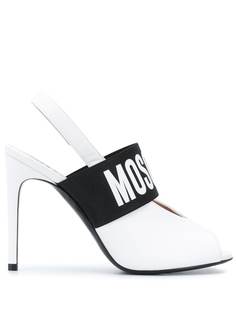 Moschino туфли с ремешком и логотипом