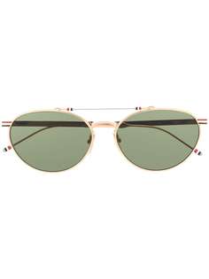 Thom Browne Eyewear солнцезащитные очки в круглой оправе