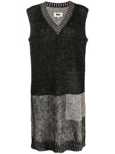 Mm6 Maison Margiela трикотажное платье в стиле колор-блок