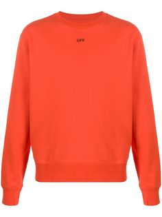 Off-White stencil slim crew neck sweatshirt