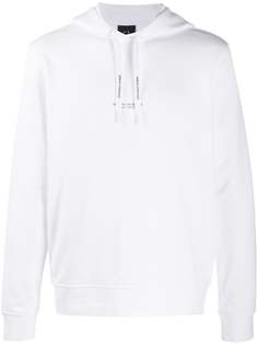 Armani Exchange logo-print drawstring hoodie