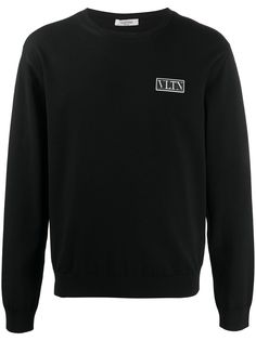 Valentino джемпер с нашивкой-логотипом VLTN