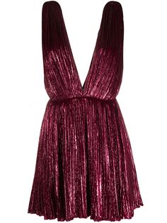 Saint Laurent плиссированное платье мини