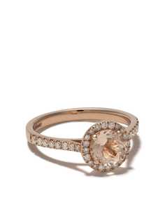 Astley Clarke золотое кольцо Halo Tearoom с морганитом и бриллиантами