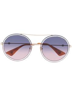 Gucci Eyewear солнцезащитные очки в круглой оправе