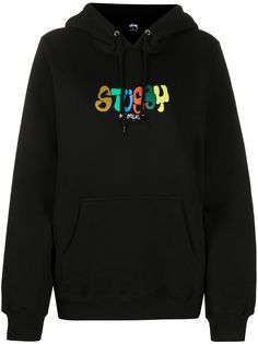 Stussy толстовка с логотипом и капюшоном