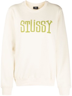 Stussy толстовка с круглым вырезом и логотипом