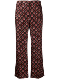 Alberto Biani jacquard print cropped trousers