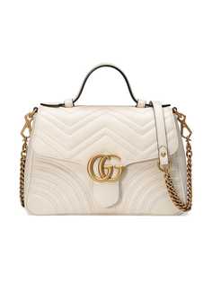 Gucci мини-сумка GG Marmont с верхней ручкой