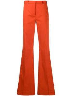 Brag-wette mid-rise flared trousers