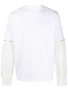 Sacai топ с круглым вырезом