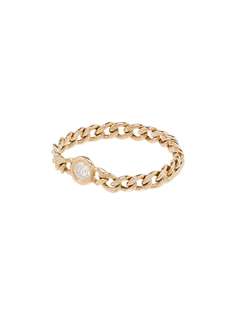 Zoe Chicco цепочное кольцо из желтого золота с бриллиантом