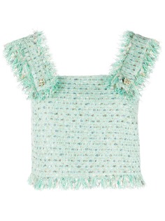 Ralph & Russo укороченный твидовый топ