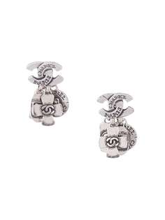 Chanel Pre-Owned серьги-подвески 1999-го года с логотипом CC