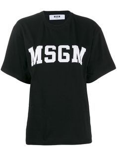 MSGM футболка с принтом