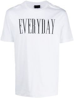 Emporio Armani футболка с вышивкой Everyday