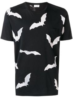 Saint Laurent футболка с принтом