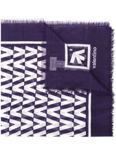 Valentino шарф с оптическим принтом логотипов