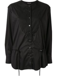 Emporio Armani поплиновая блузка с кулиской
