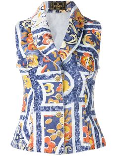 Fendi Pre-Owned джинсовый топ 1990-х годов