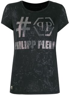 Philipp Plein футболка с эффектом потертости