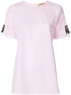 Nº21 блузка с декоративной вставкой на рукавах