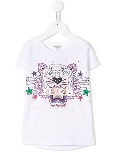 Kenzo Kids футболка с логотипом Tiger