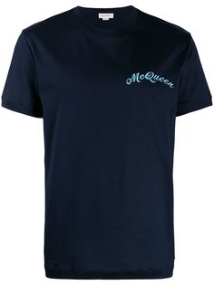 Alexander McQueen футболка с вышитым логотипом