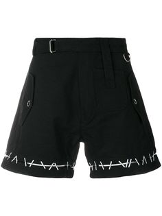 KTZ шорты с ремнем и вышивкой Pin
