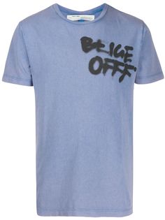 Off-White футболка с принтом граффити