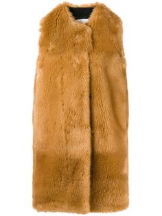MSGM faux fur long gilet