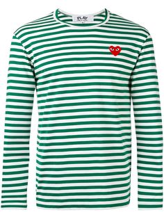Comme Des Garçons Play полосатый топ с вышитым сердцем