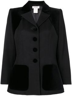 Yves Saint Laurent Pre-Owned куртка с текстурными панелями