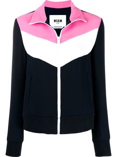 MSGM куртка на молнии со вставками