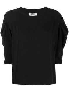 Mm6 Maison Margiela топ с присборенными рукавами