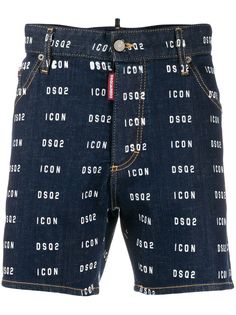 Dsquared2 джинсовые шорты Icon DSQ2 с логотипом