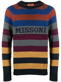 Missoni свитер в полоску с логотипом