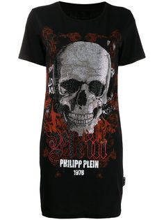 Philipp Plein футболка с принтом Skull и кристаллами