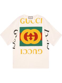 Gucci футболка свободного кроя с логотипом