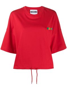 Moschino футболка с кулиской и логотипом