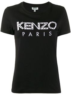 Kenzo футболка с круглым вырезом и аппликацией-логотипом