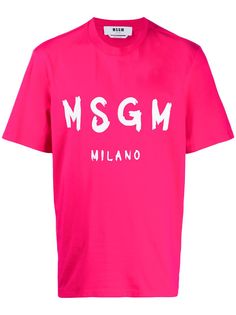 MSGM футболка оверсайз с логотипом