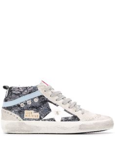 Golden Goose высокие кеды Mid Star с пайетками